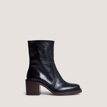 Bottines à talons lamellés