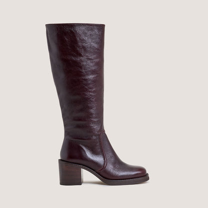 Bottes à talons lamellés