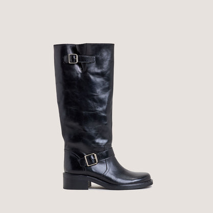 Bottes hautes à sangles